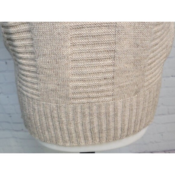 Splendor! Short Sleeve Deep V Neck Sweater Vest Beige size Sm Minimalist - Picture 2 of 6